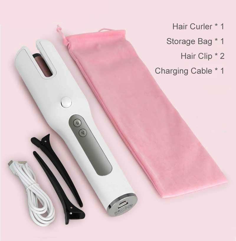 Wireless Automatic Curler USB LCD Screen Ceramic Heating Anti-perm Curler - NawdeX