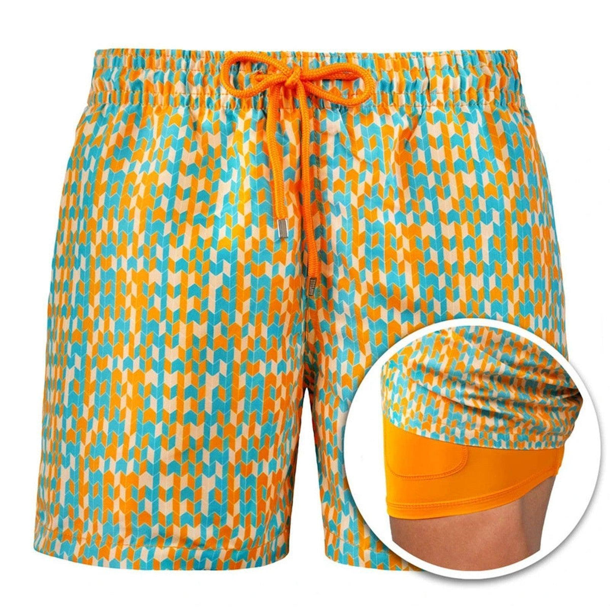 Mens Sports Double Layer Swim Shorts - NawdeX
