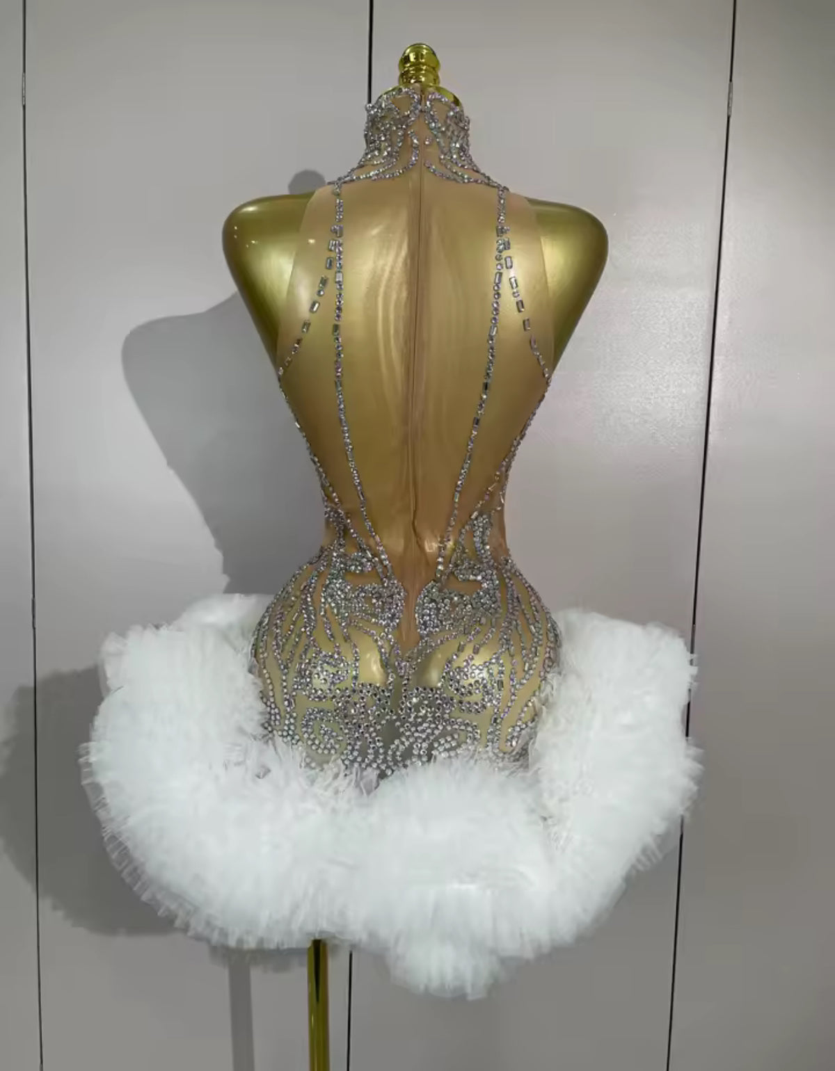 Luxury Geo Diamond Mini Dress