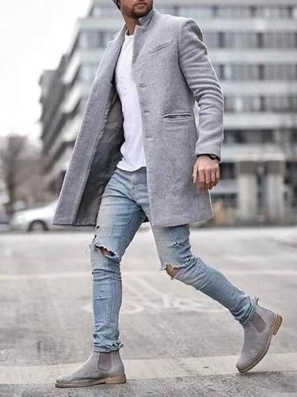 Woolen coat mid-length