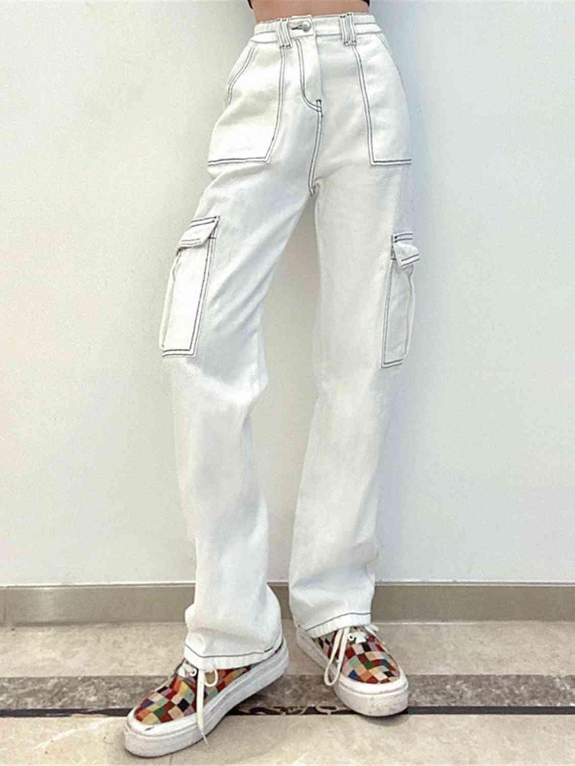 Straight Jeans with Pockets - NawdeX