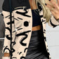 Printed Button Up Zip Detail Shacket - NawdeX