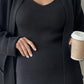 Pocketed Long Sleeve Cardigan and Skirt Sweater Set - NawdeX