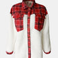 Fuzzy Button Up Long Sleeve Jacket - NawdeX