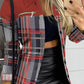 Printed Button Up Zip Detail Shacket - NawdeX
