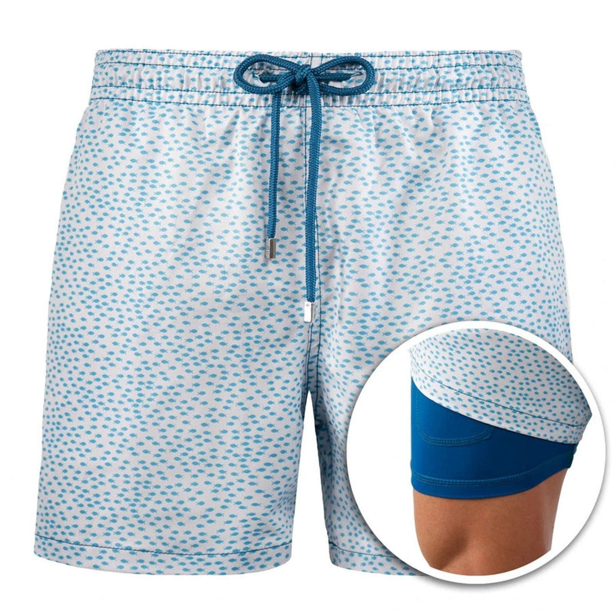 Mens Sports Double Layer Swim Shorts - NawdeX