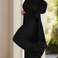 Full Size Slit Round Neck Long Sleeve Top and Pants Set - NawdeX