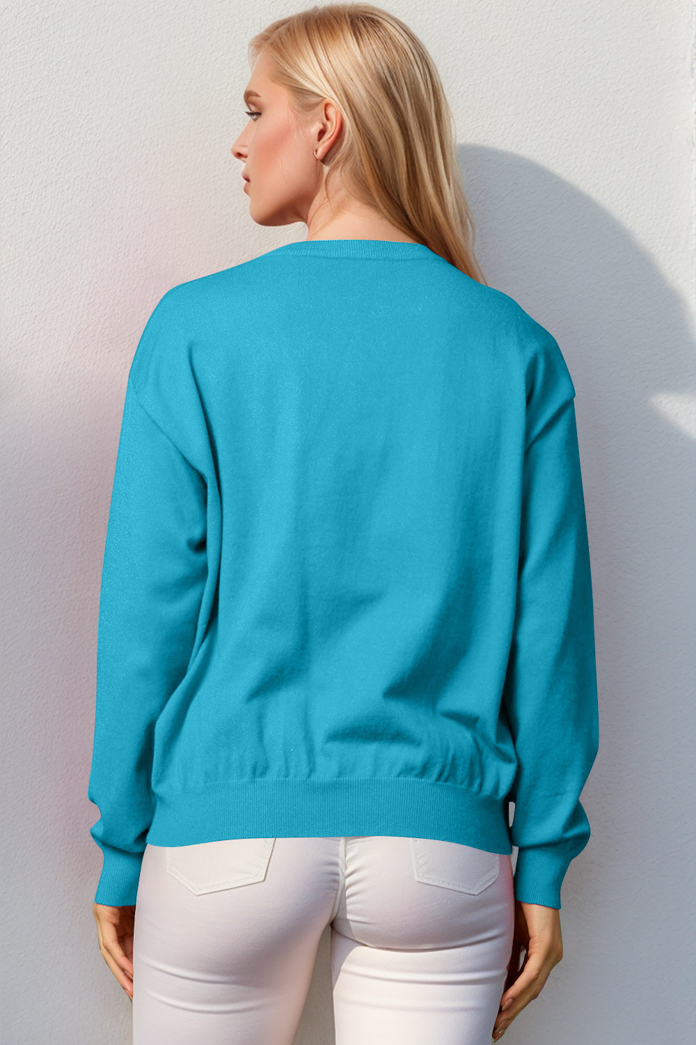 Double Take Full Size Nutcracker Sequin Long Sleeve Sweater - NawdeX