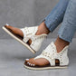 Studded Raw Hem Flat Sandals - NawdeX