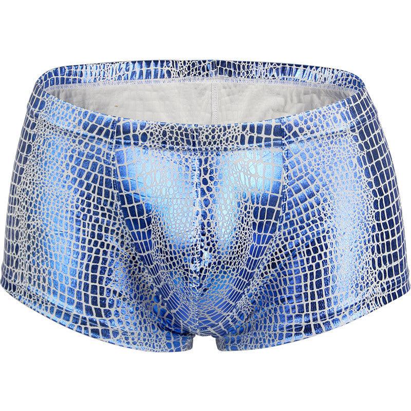 Snake Skin Leather Men Briefs - NawdeX