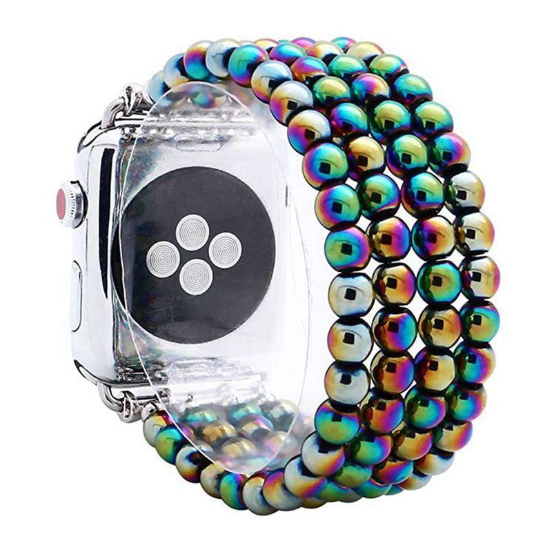 Beaded Jewelry Four Row Pearl Onyx Strap - NawdeX