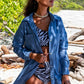 Button-Up Longline Shirt with Breast Pockets - NawdeX