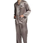 Men's silk satin pajamas suit casual wear - NawdeX