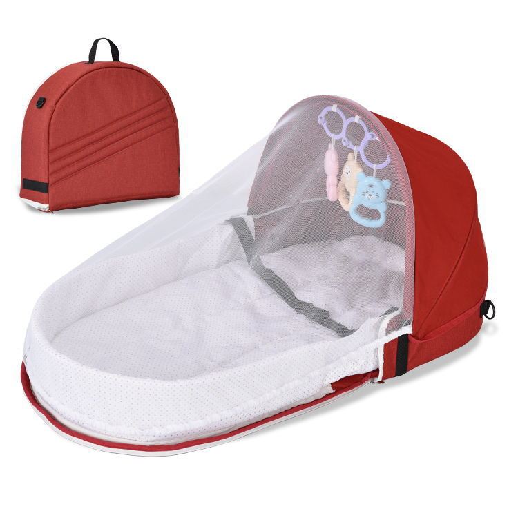 Convenient Folding Anti-pressure Isolation Bionic Travel Crib - NawdeX