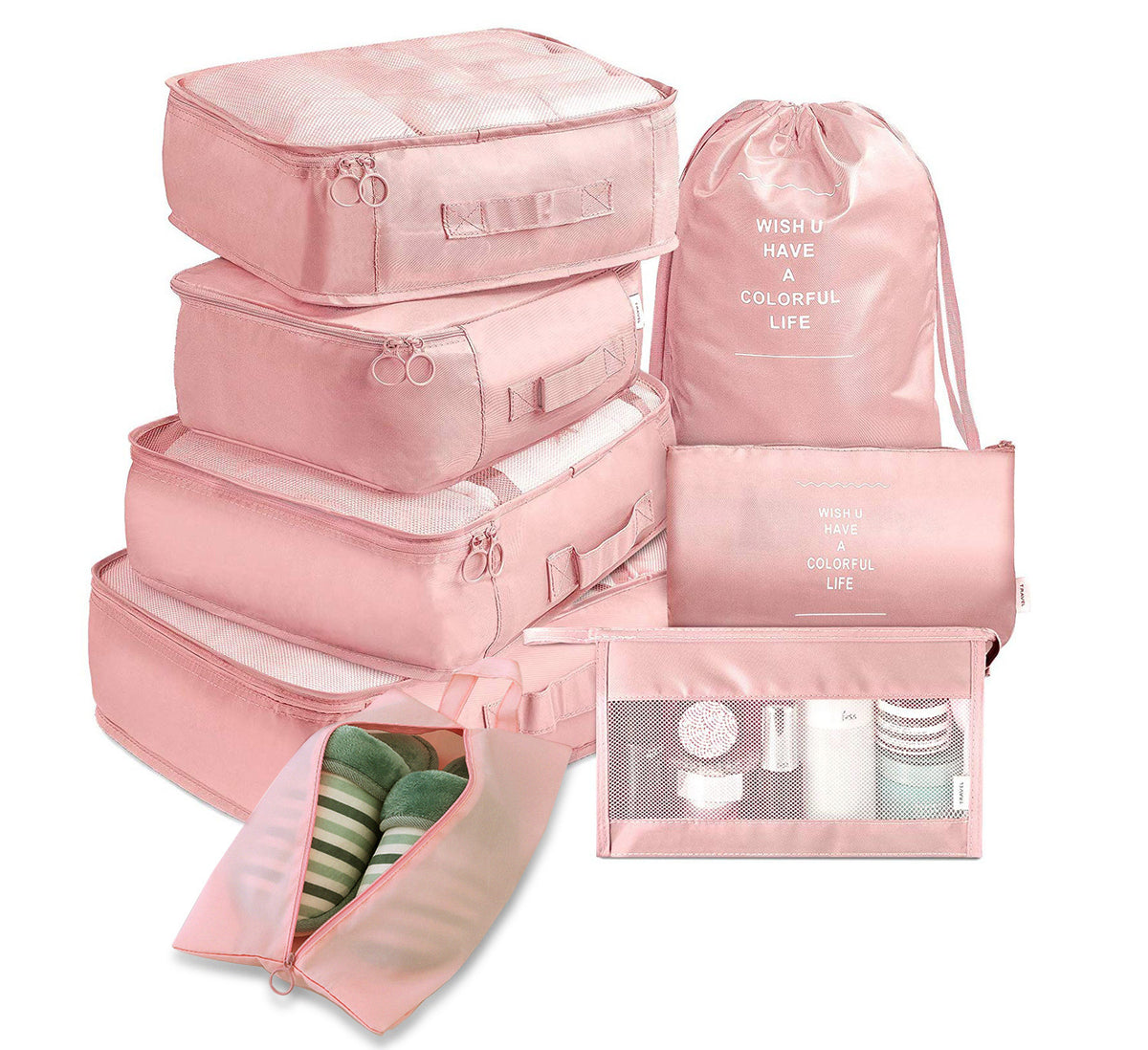 8-piece Set Luggage Divider Bag Travel Storage Clothes Organizer - NawdeX