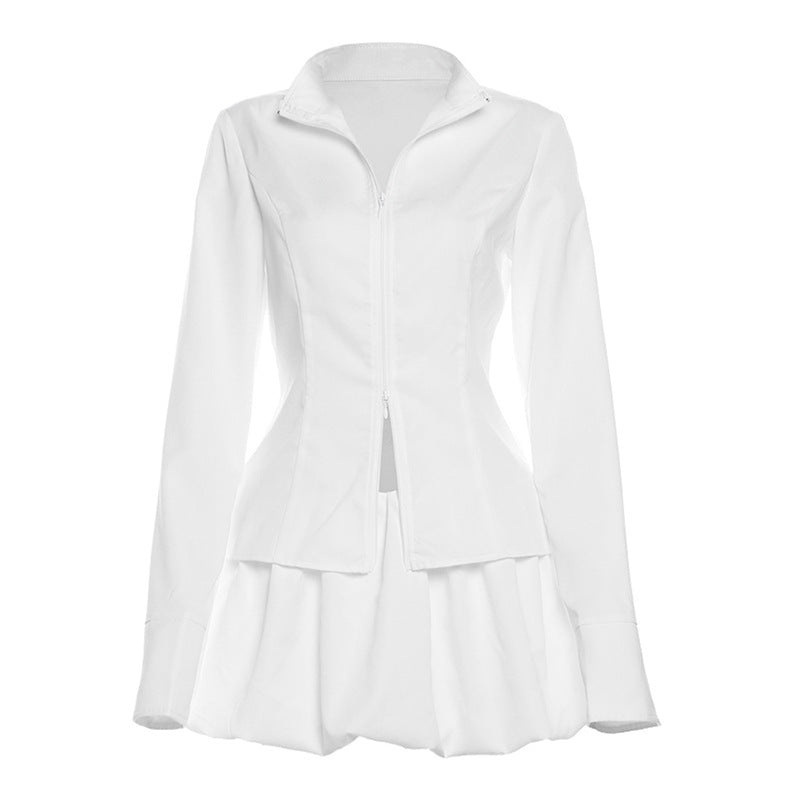 Slim Suits V-neck Skirt Set - NawdeX