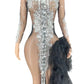 Sparkly Silver Sequins Evening Dress - NawdeX