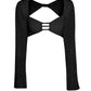 Tied Long Sleeve Top and Skirt Cover Up Set - NawdeX