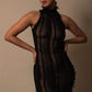 Summer Fashion Wispy See-through Halter Neck Turtleneck Dress - NawdeX
