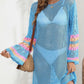 Openwork Contrast Long Sleeve Cover-Up - NawdeX