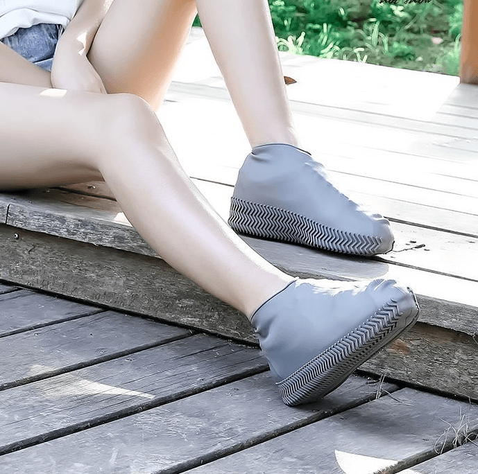 Men and women hiking slip wearable easy to carry silicone rain boots - NawdeX