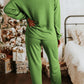 Sequin Socks Round Neck Long Sleeve Top and Pants Lounge Set - NawdeX