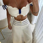 Women's Fashion Casual Off-shoulder Solid Color Two-piece Set - NawdeX