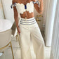 Women's Fashion Casual Off-shoulder Solid Color Two-piece Set - NawdeX