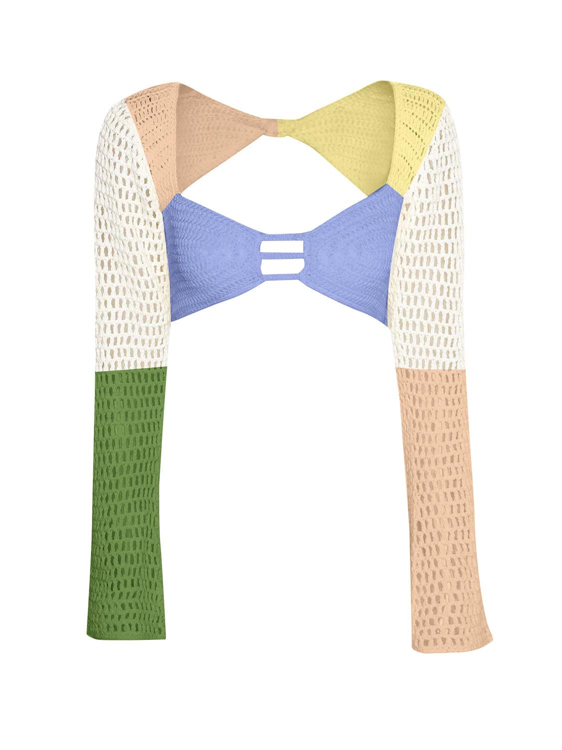 Tied Long Sleeve Top and Skirt Cover Up Set - NawdeX