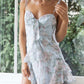 Tied Printed Sweetheart Neck Cami Dress - NawdeX