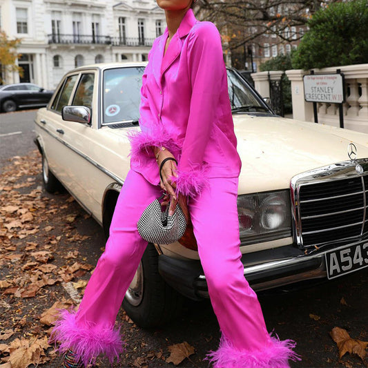 Girly Girl Satin Pants Set - NawdeX