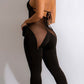 Lace Mesh Patchwork Jumpsuit