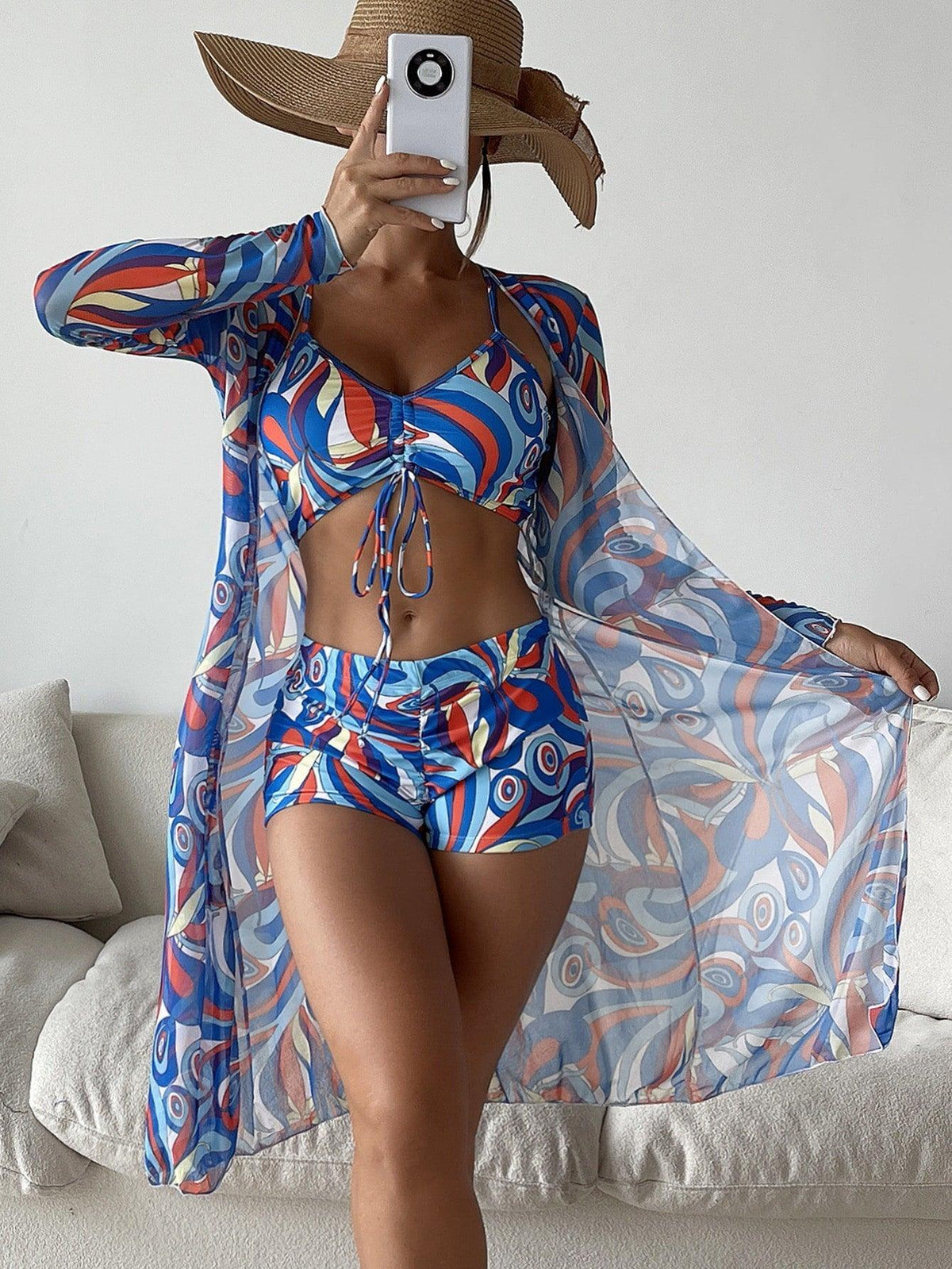 Valley Girl Bikini W/Cardigan - NawdeX