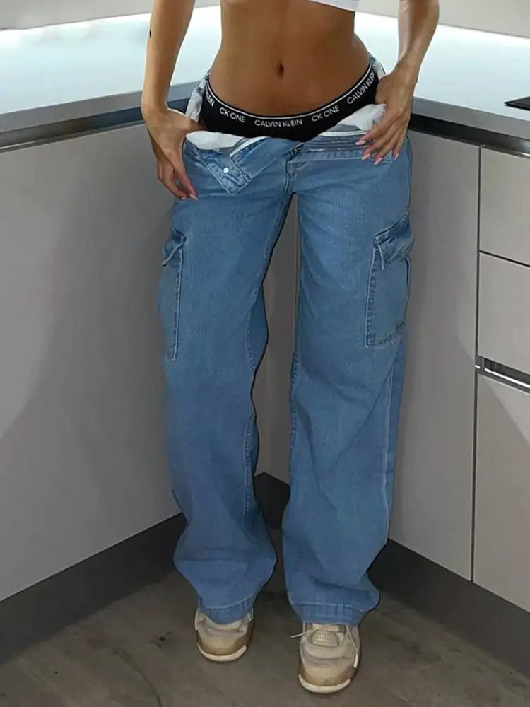 High Waist Cargo Pants Stylish - NawdeX