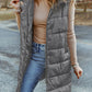 Longline Hooded Sleeveless Puffer Vest - NawdeX