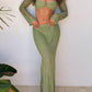 Tied Long Sleeve Top and Skirt Cover Up Set - NawdeX