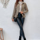 Ruffle Hem Collared Blazer - NawdeX
