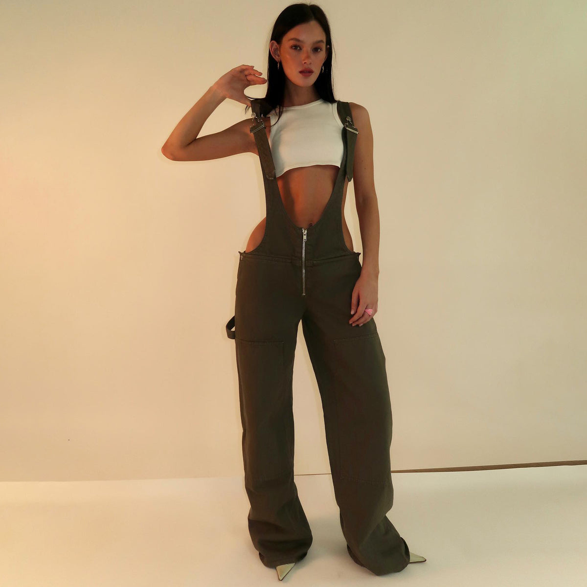 Loose Suspender Jean Jumpsuit - NawdeX