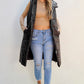 Longline Hooded Sleeveless Puffer Vest - NawdeX