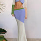 Tied Long Sleeve Top and Skirt Cover Up Set - NawdeX