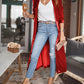Open Front Long Sleeve Coat - NawdeX