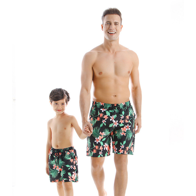 Parent Child Swimwear Quick Drying Beach Pants