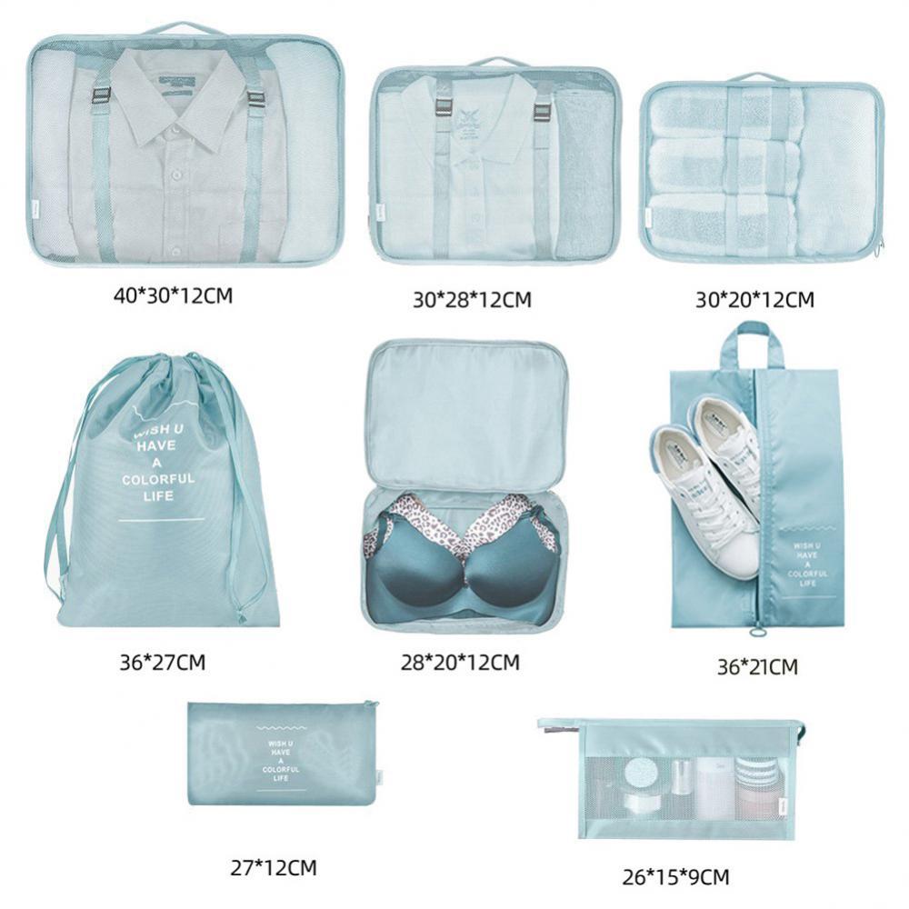 8-piece Set Luggage Divider Bag Travel Storage Clothes Organizer - NawdeX