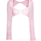 Tied Long Sleeve Top and Skirt Cover Up Set - NawdeX