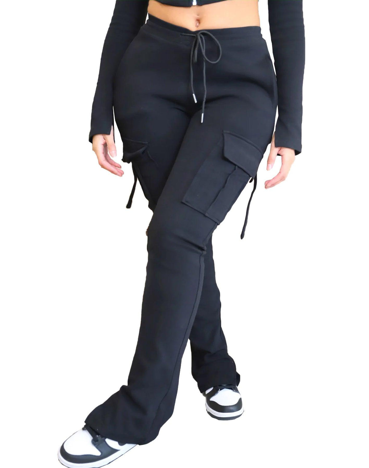 Women's Casual Tight Sportswear Multi-pocket Overalls With Coat And Cap Suit Pants - NawdeX