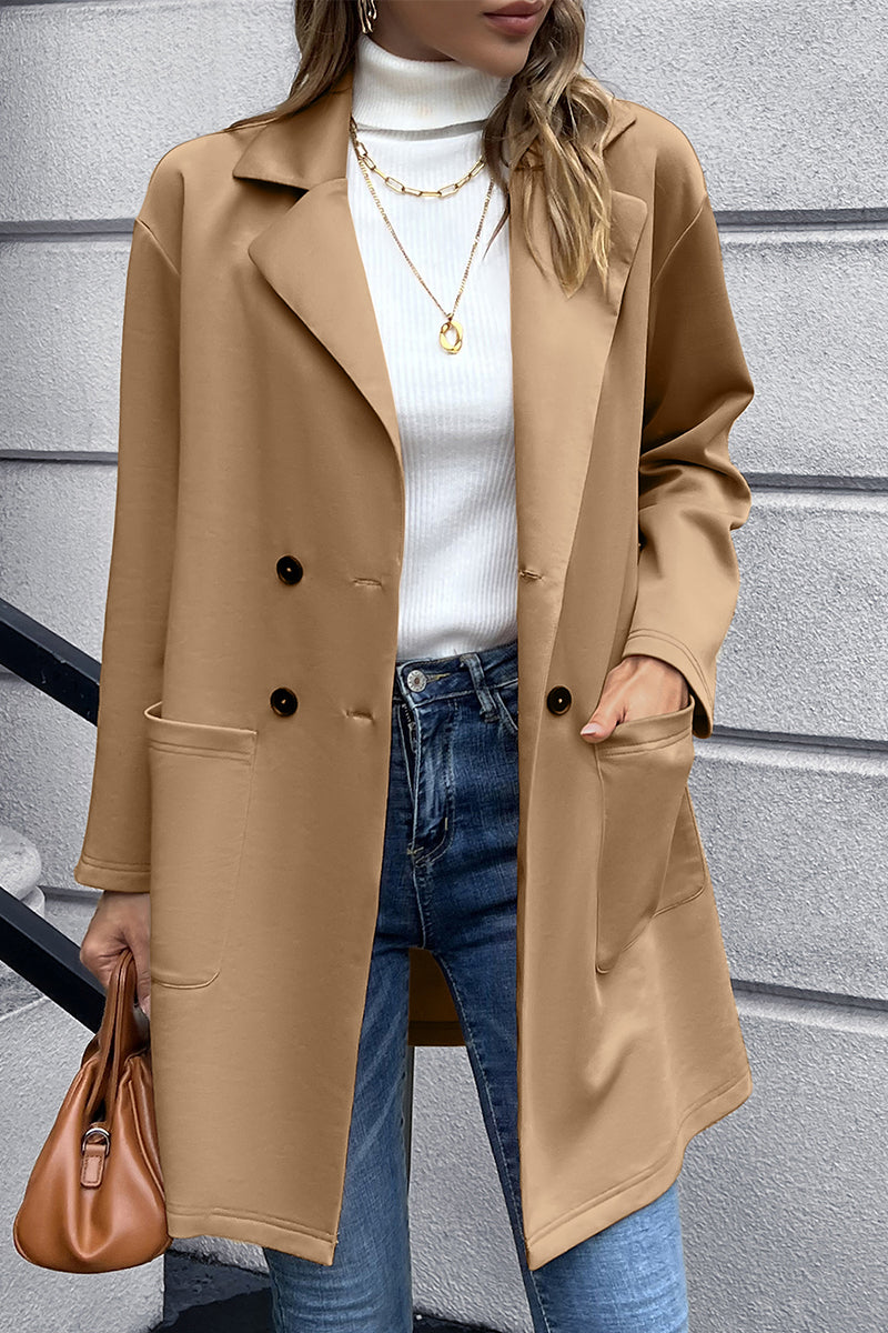 Ivy Lane Lapel Collar Long Sleeve Blazer - NawdeX