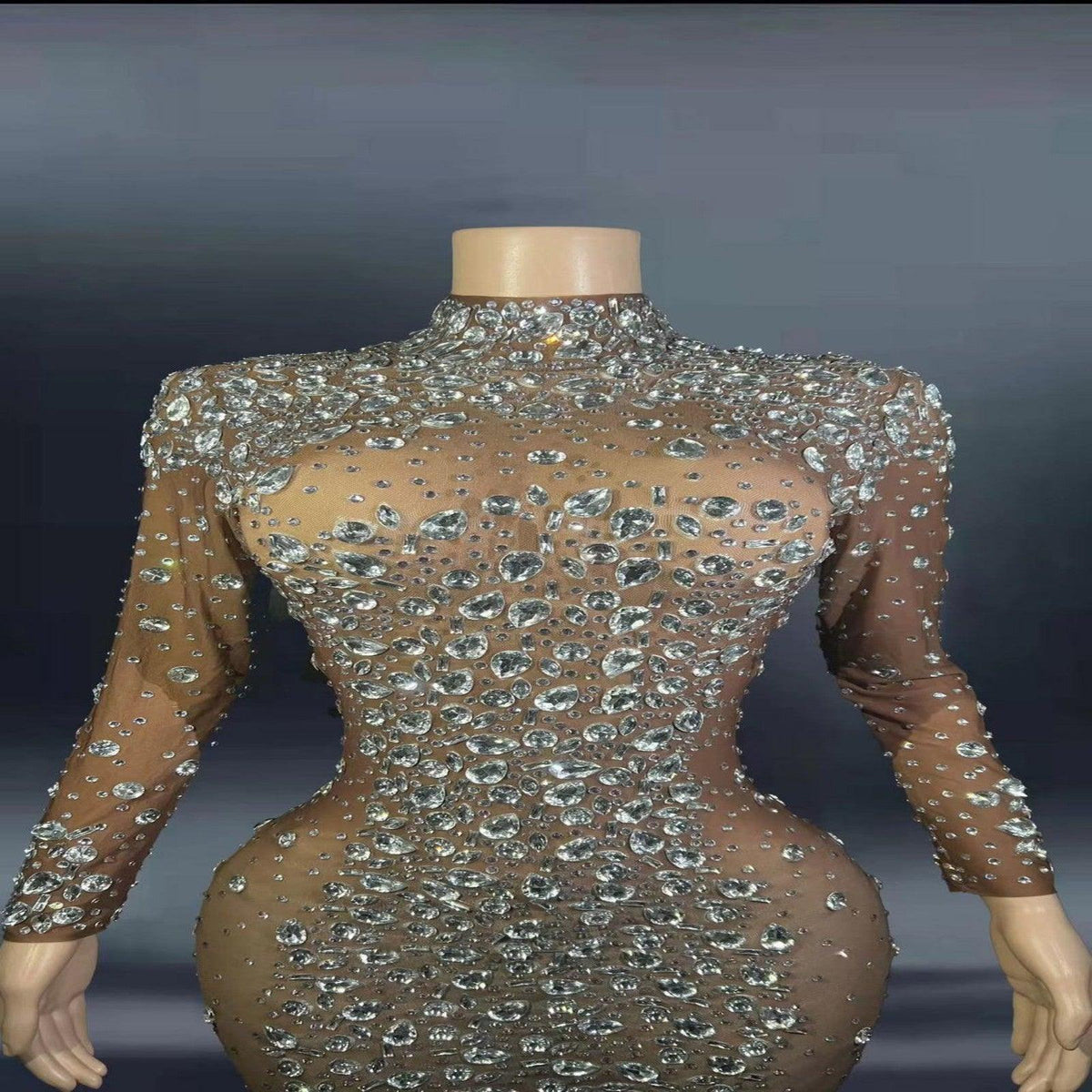 Women's Rhinestone Dress Tight Ball Gown - NawdeX