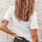 Football & Bow Round Neck Short Sleeve T-Shirt - NawdeX