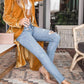 Open Front Long Sleeve Coat - NawdeX