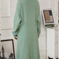 V-Neck Cami Dress and Open Front Cardigan Sweater Set - NawdeX